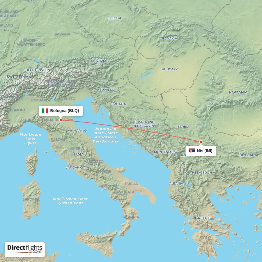 INI - BLQ route map
