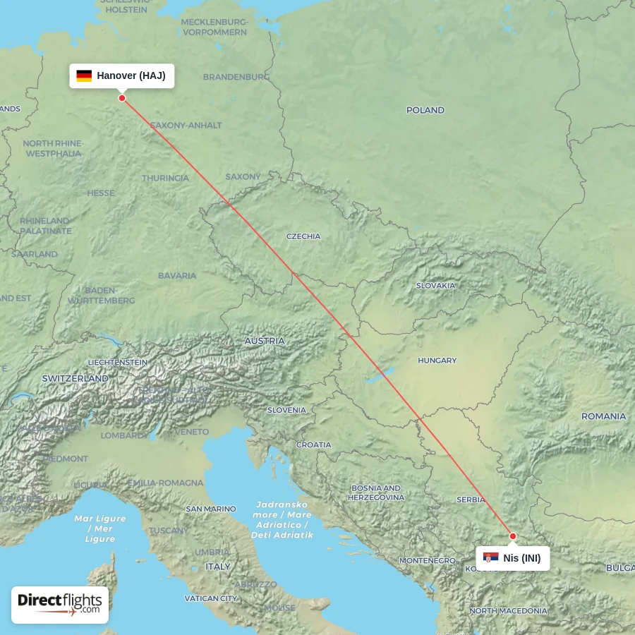INI - HAJ route map