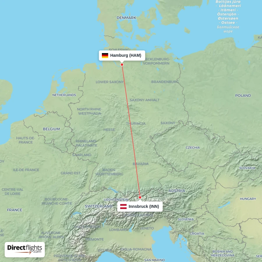 INN - HAM route map