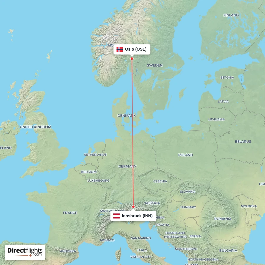 INN - OSL route map