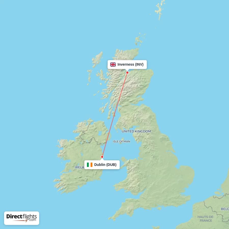 INV - DUB route map
