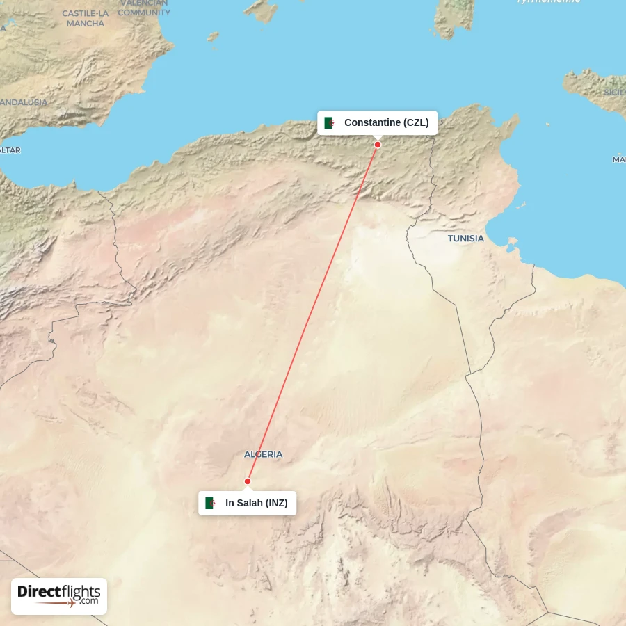 INZ - CZL route map