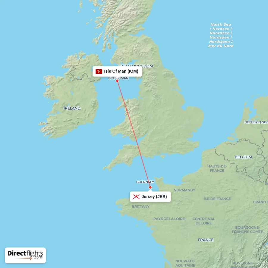 IOM - JER route map
