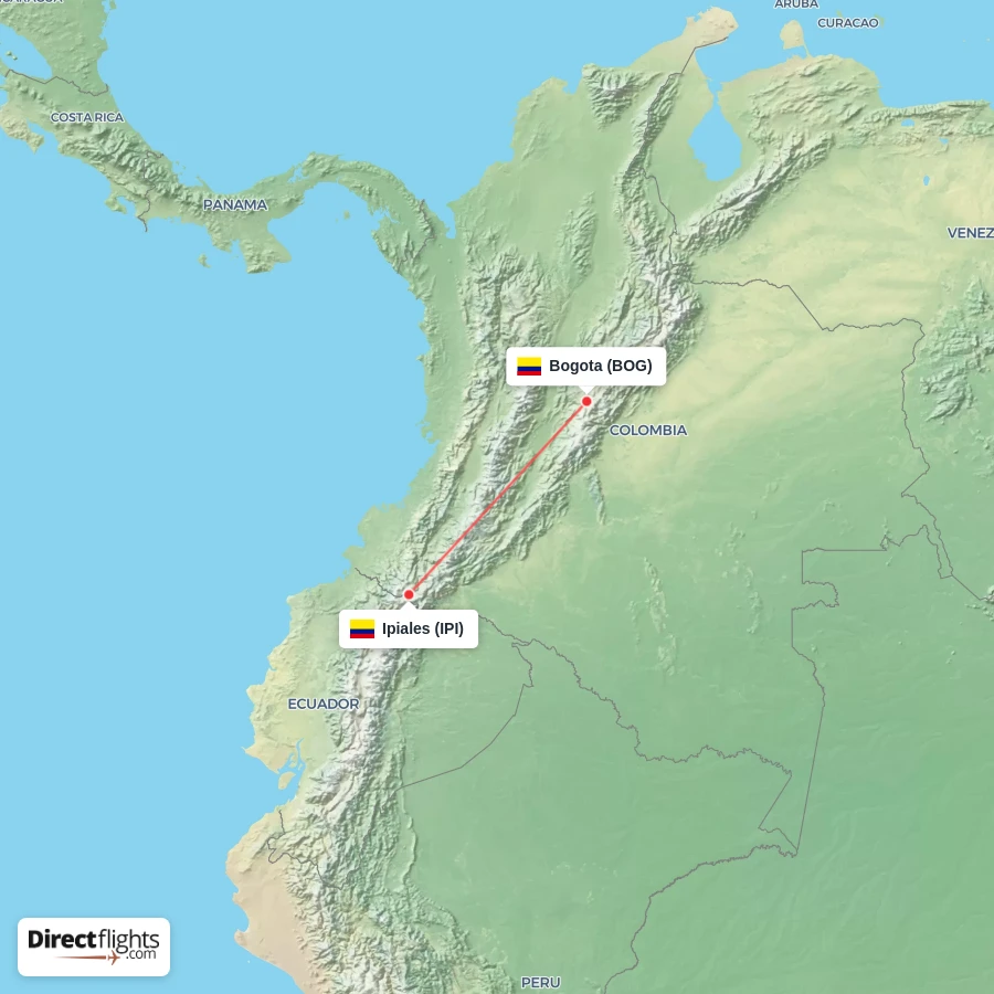 IPI - BOG route map