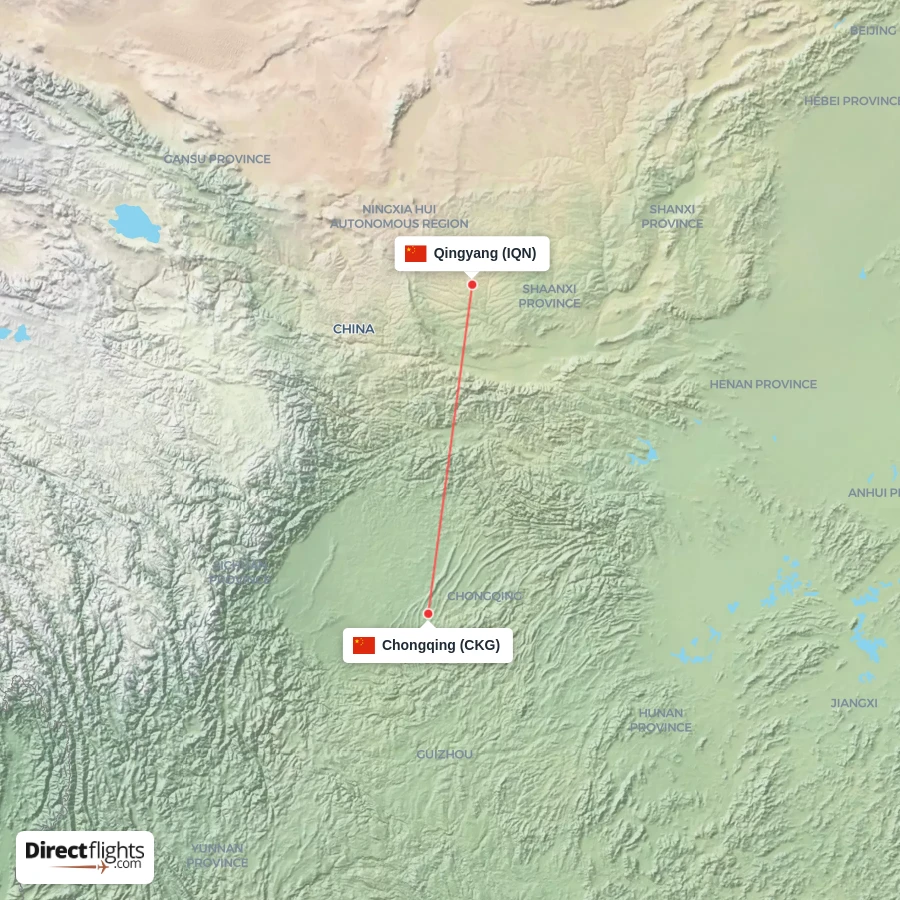 IQN - CKG route map