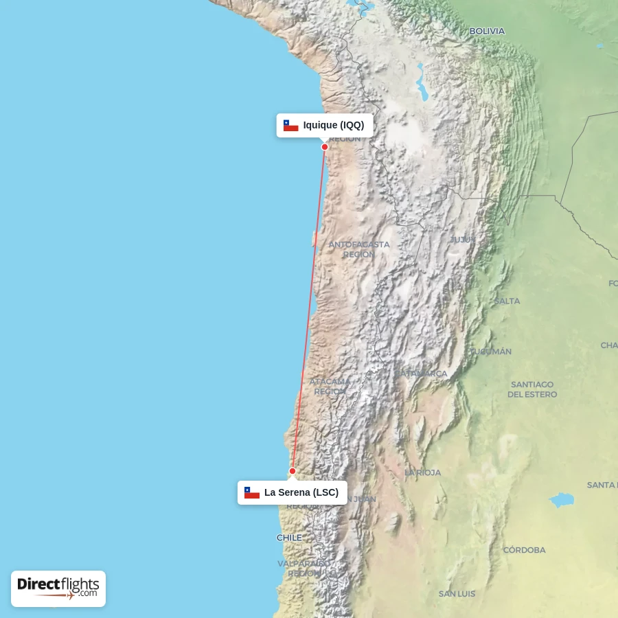 IQQ - LSC route map