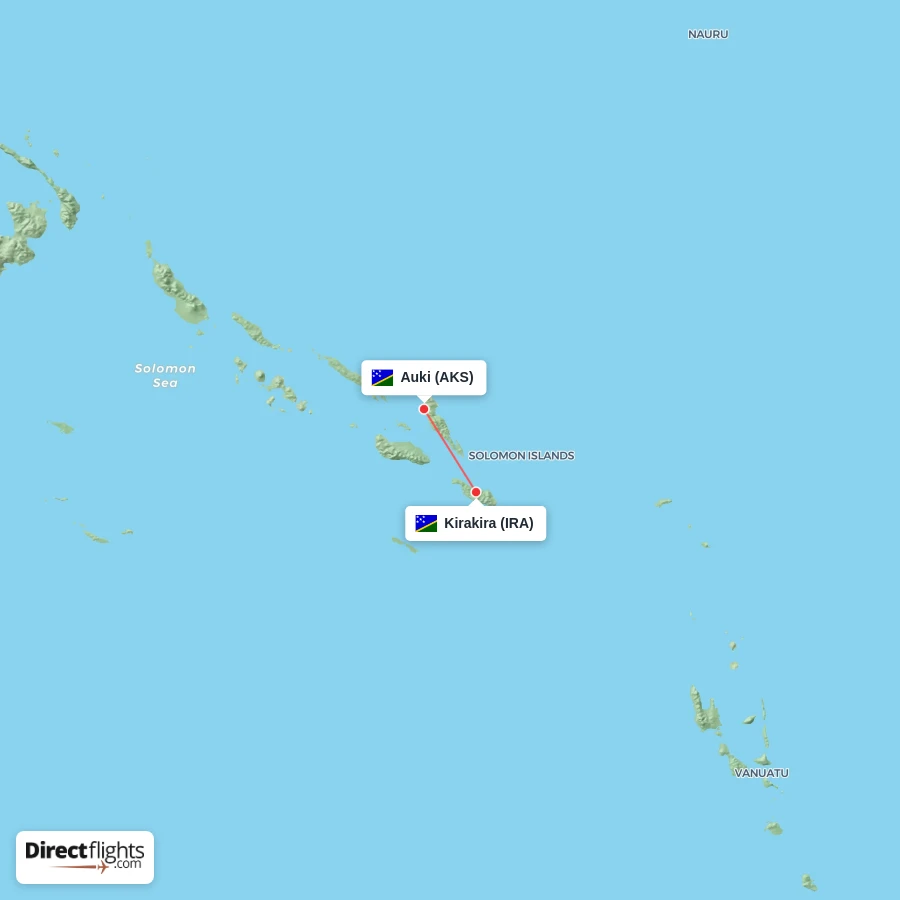 IRA - AKS route map