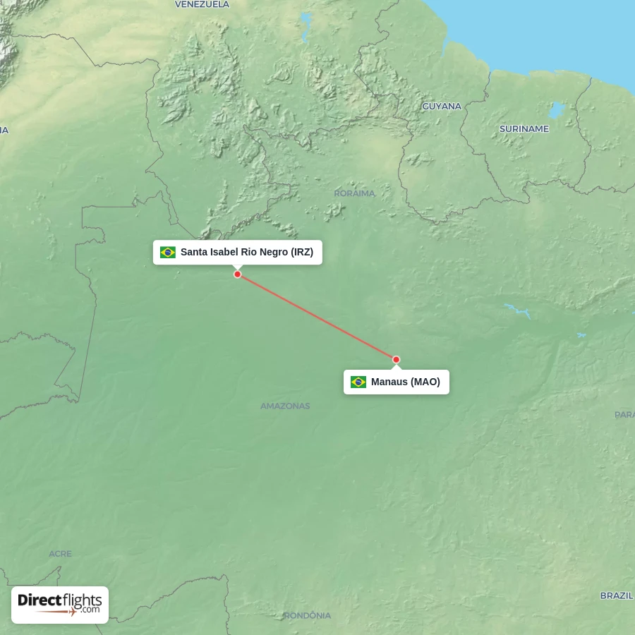 IRZ - MAO route map
