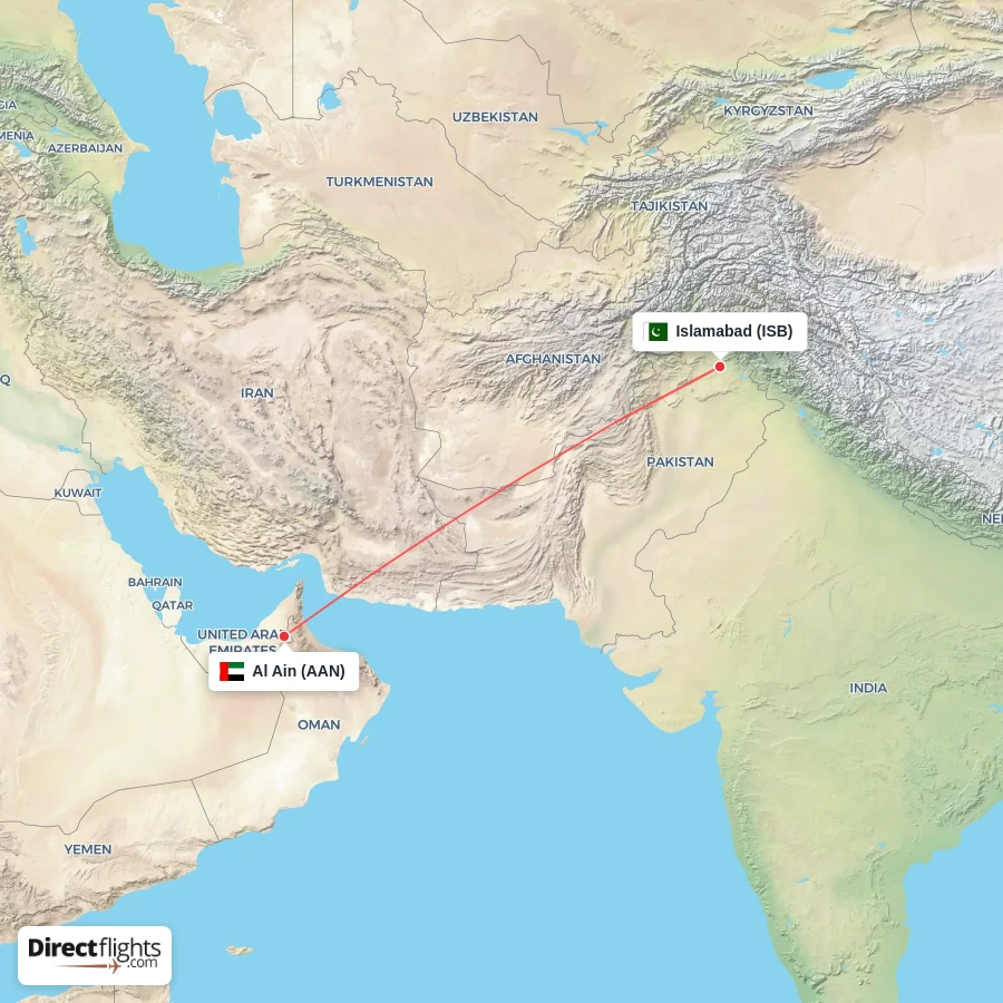 ISB - AAN route map