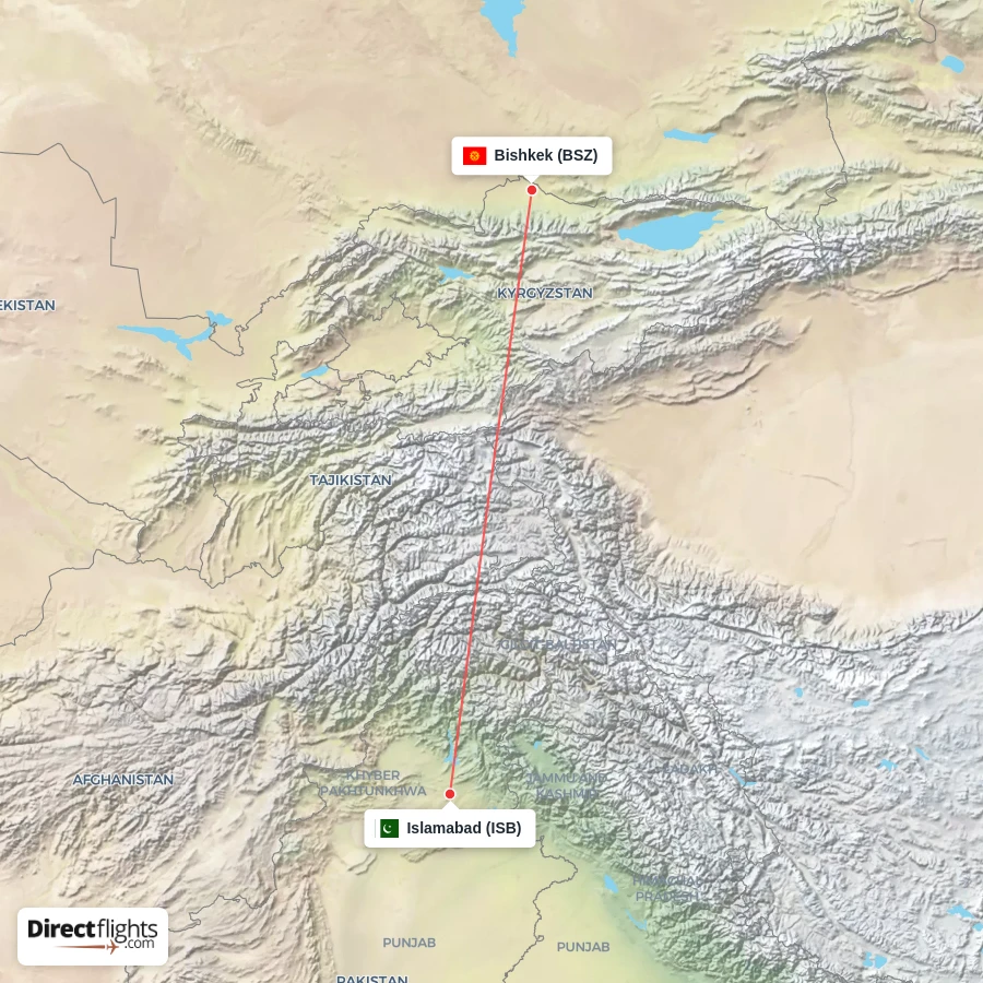 ISB - BSZ route map