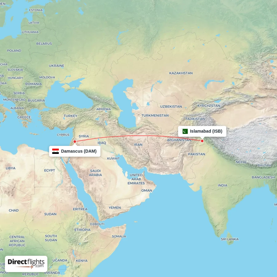 ISB - DAM route map