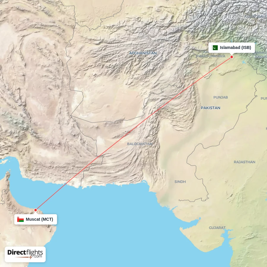 ISB - MCT route map