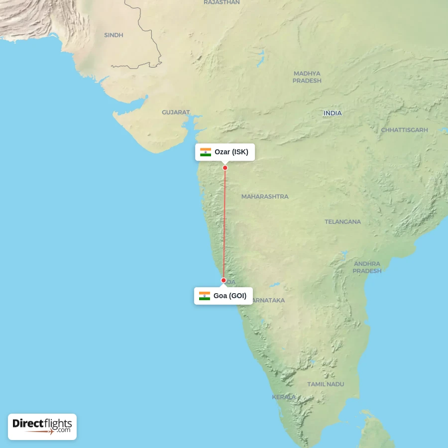 ISK - GOI route map