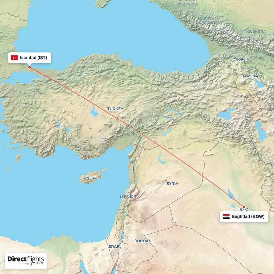 IST - BGW route map