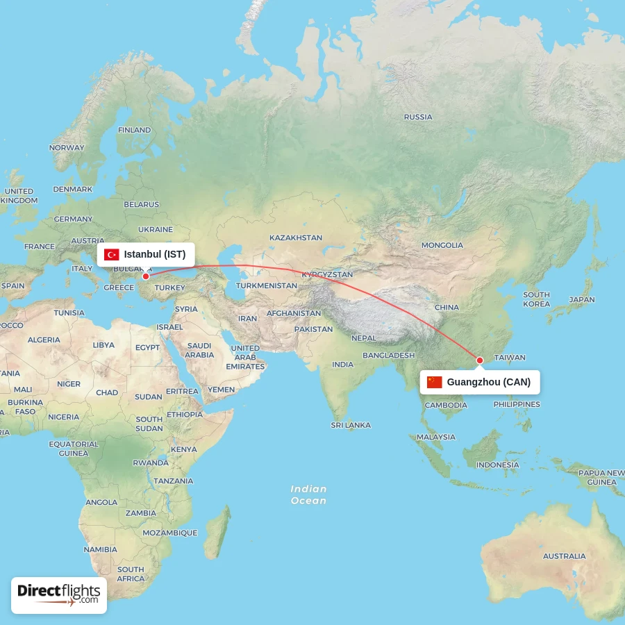 IST - CAN route map