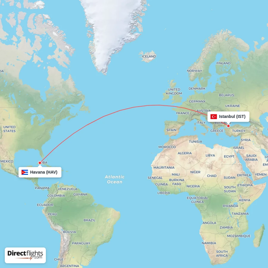 IST - HAV route map