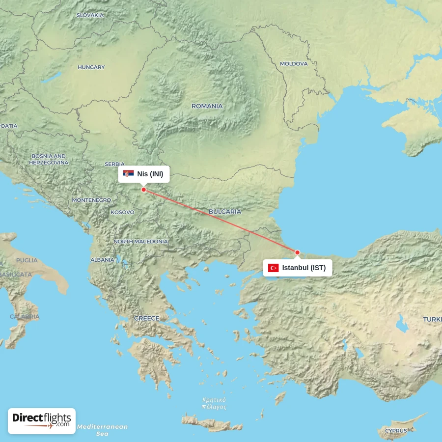 IST - INI route map