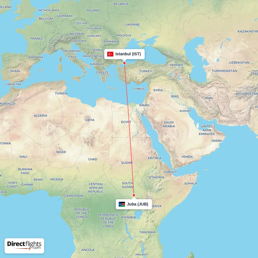 IST - JUB route map