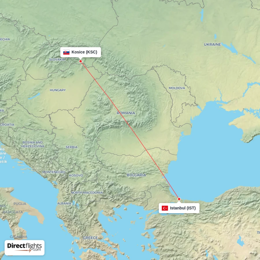 IST - KSC route map