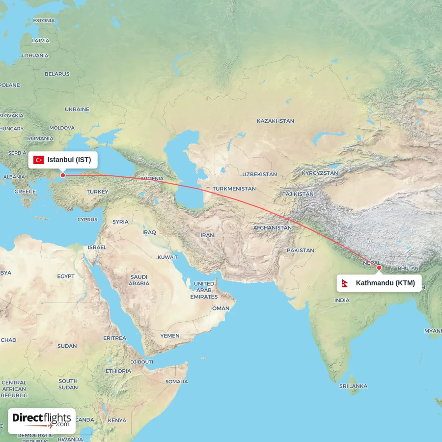 IST - KTM route map