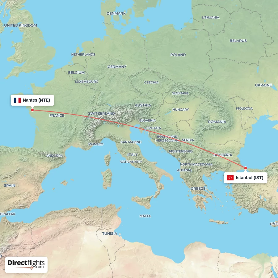 IST - NTE route map