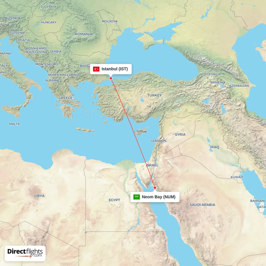 IST - NUM route map