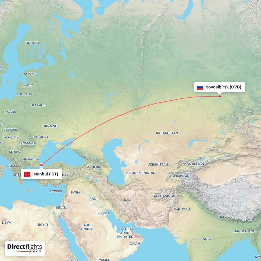 IST - OVB route map
