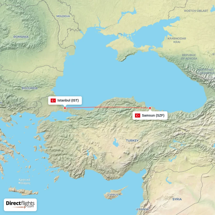 IST - SZF route map