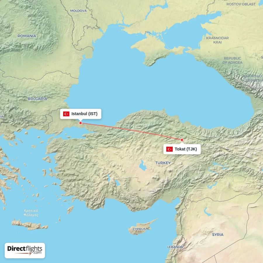 IST - TJK route map