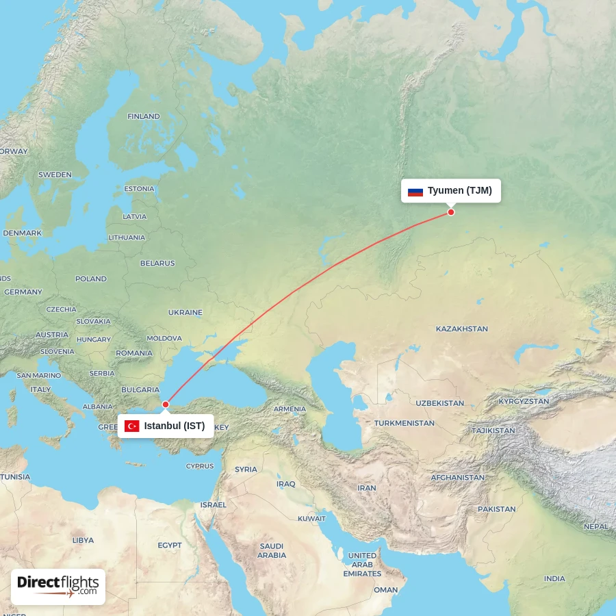 IST - TJM route map