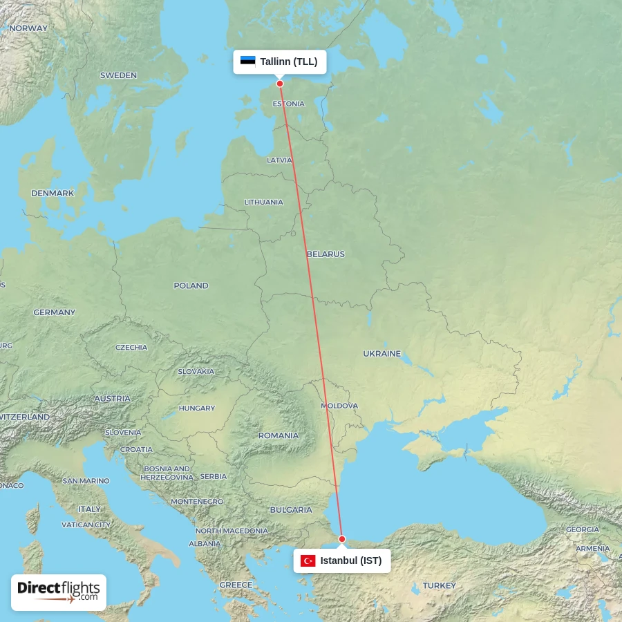 IST - TLL route map