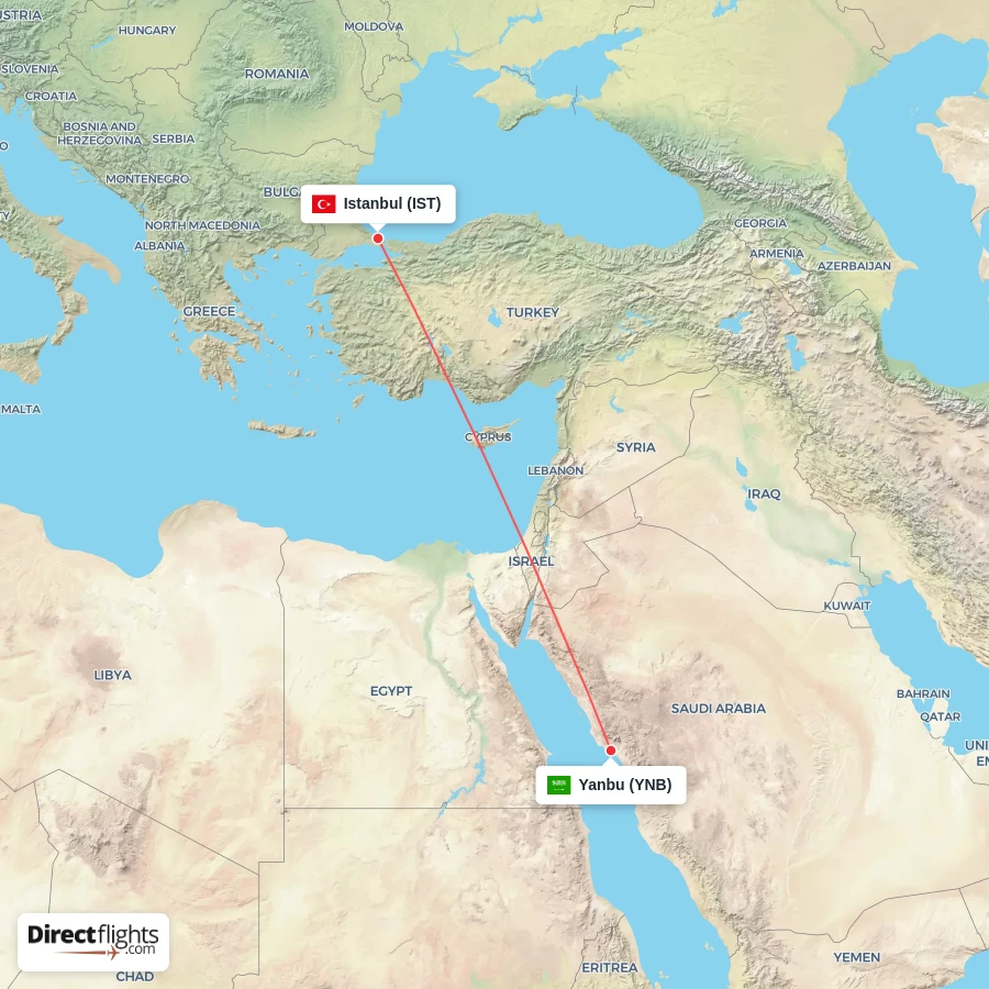 IST - YNB route map