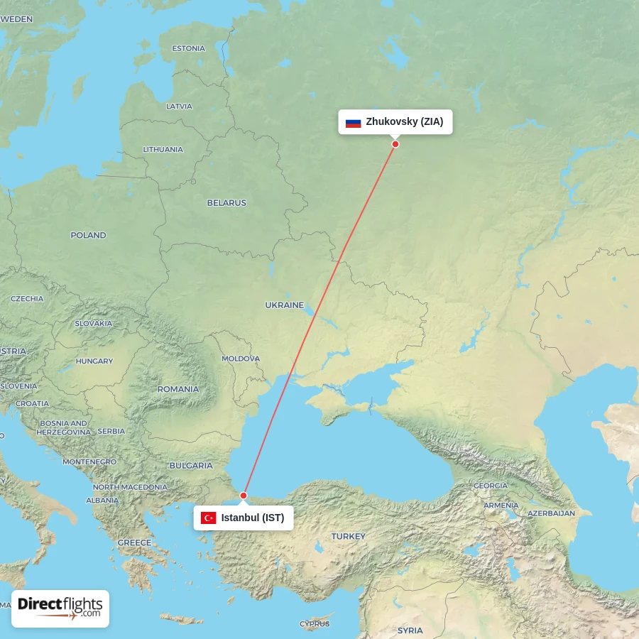 IST - ZIA route map
