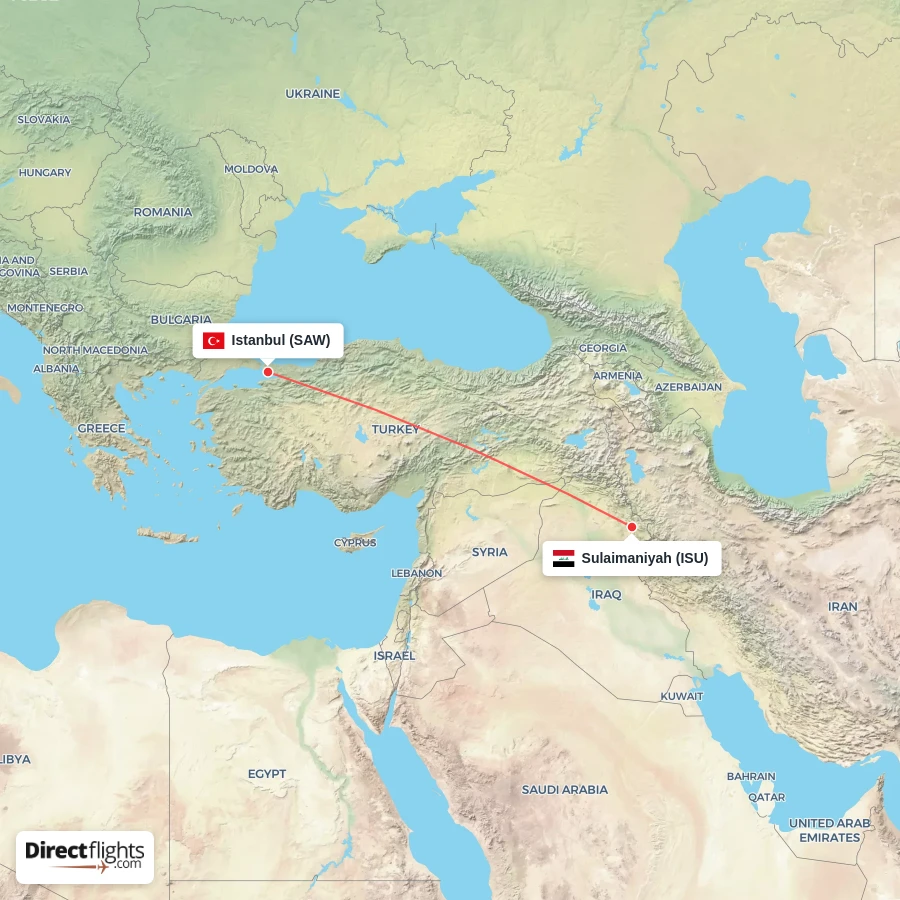 ISU - SAW route map