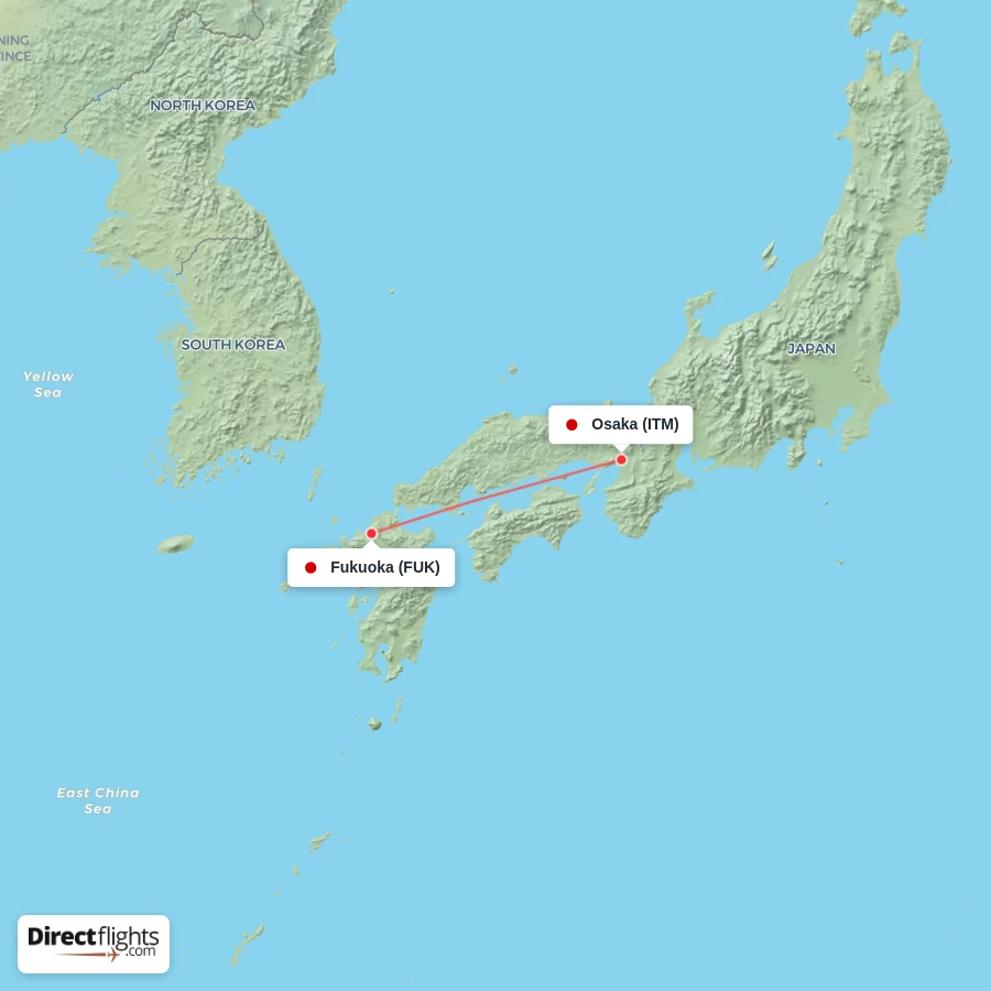 ITM - FUK route map
