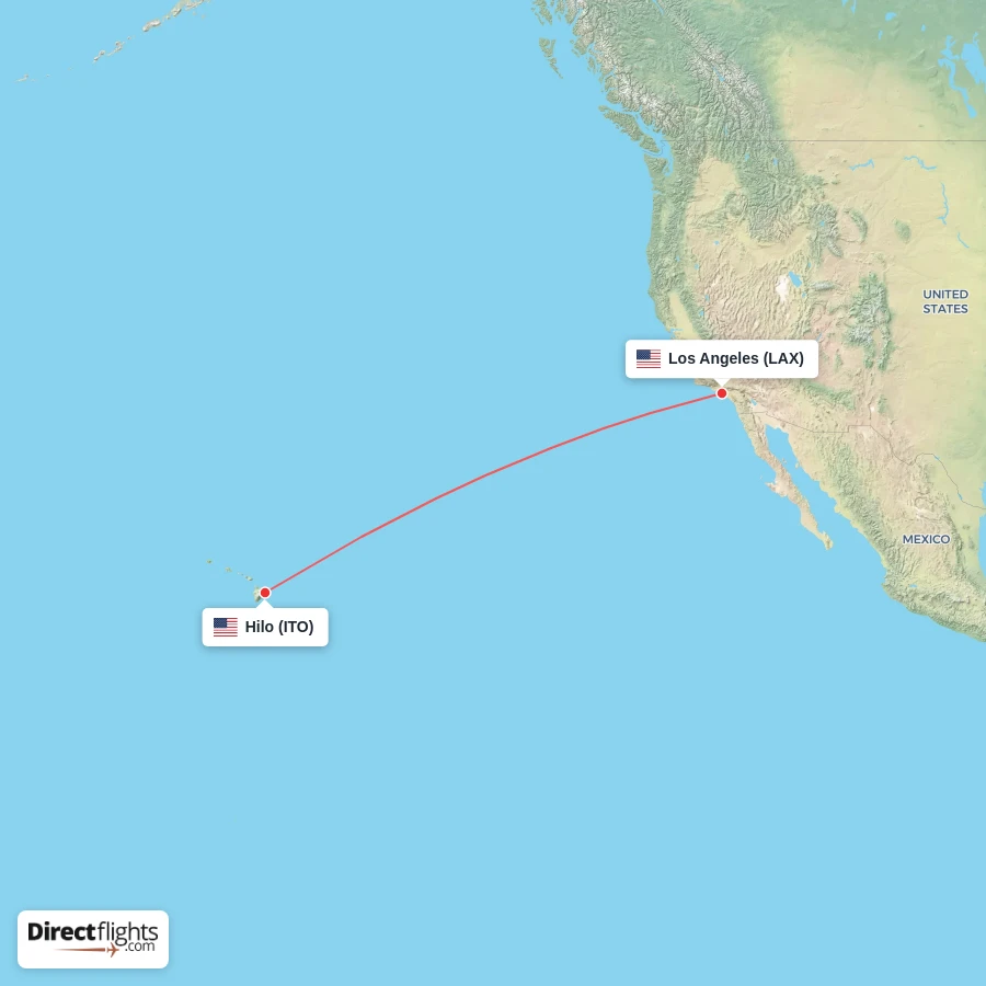 ITO - LAX route map