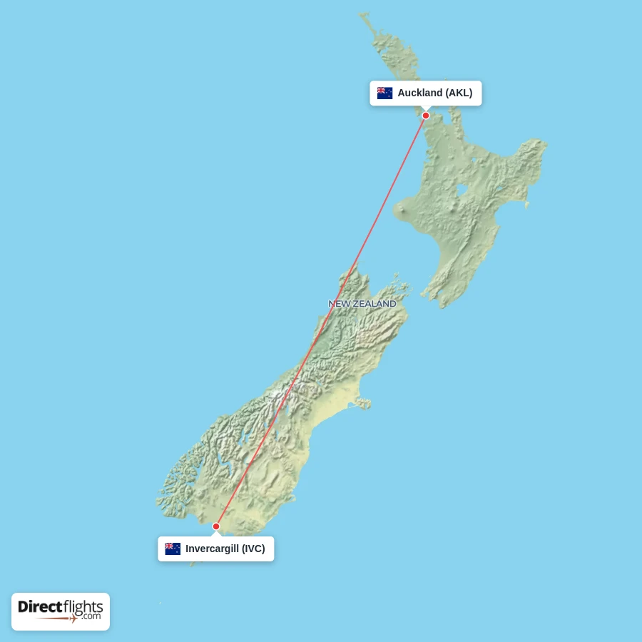 IVC - AKL route map