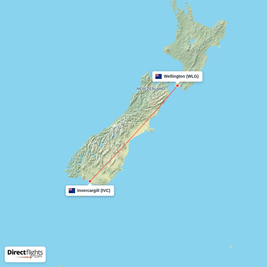 IVC - WLG route map