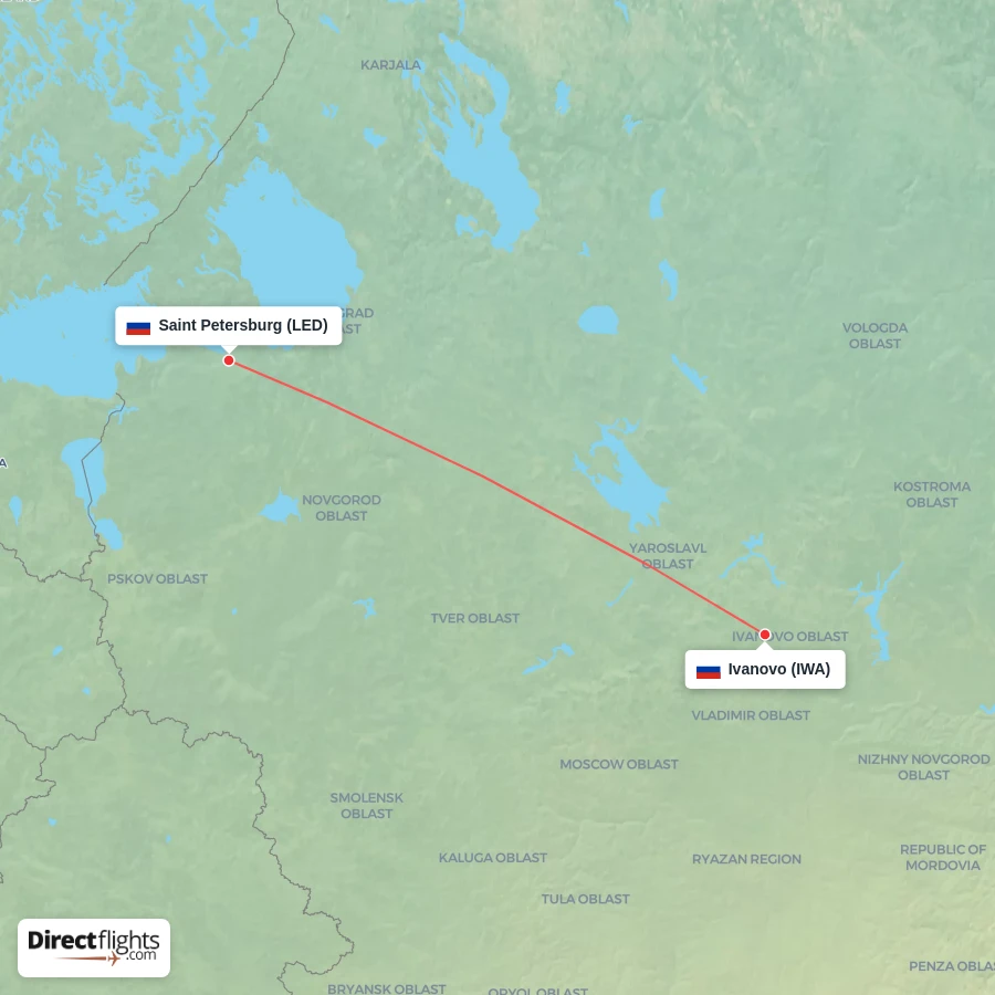 IWA - LED route map