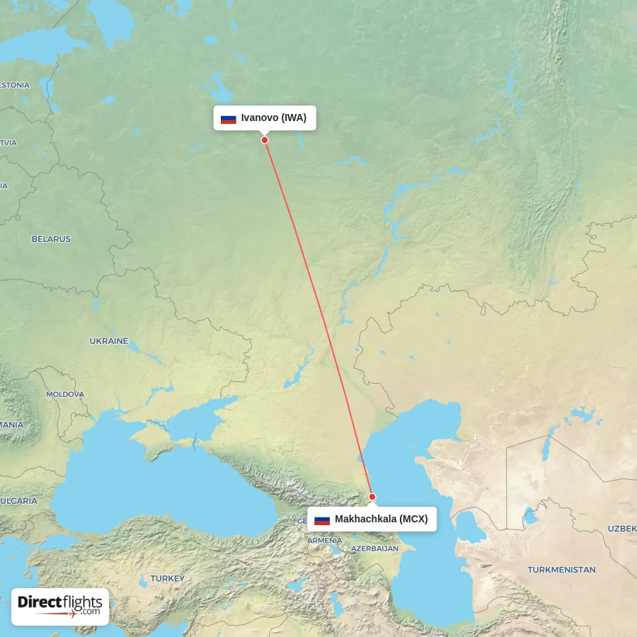 IWA - MCX route map