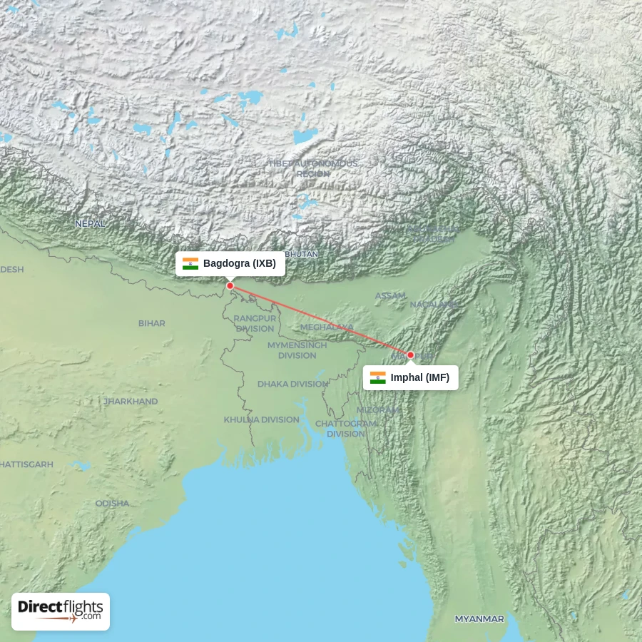 IXB - IMF route map