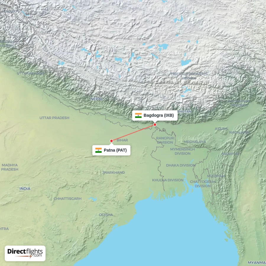 IXB - PAT route map