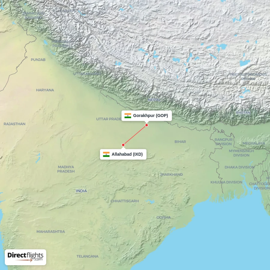 IXD - GOP route map