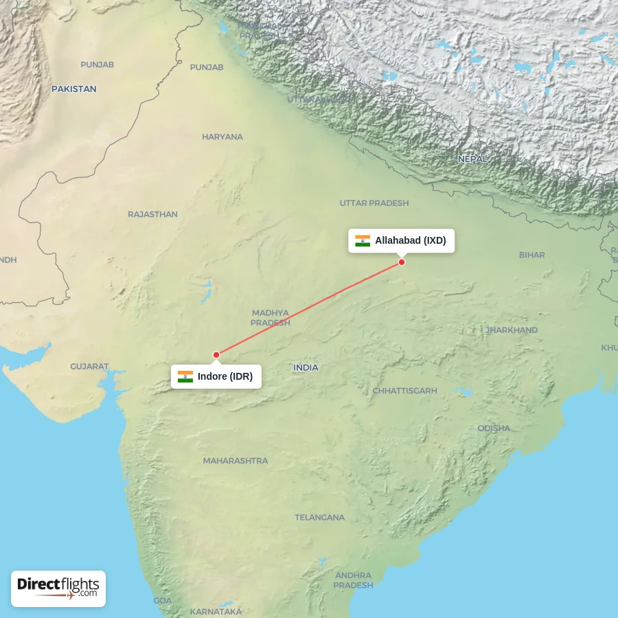 IXD - IDR route map