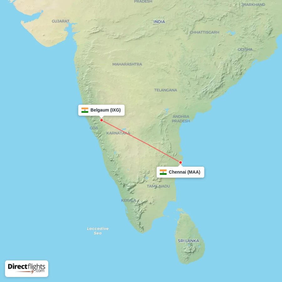 IXG - MAA route map