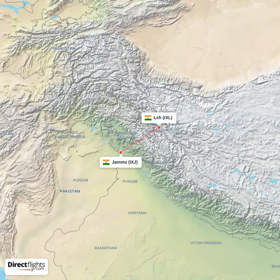 IXJ - IXL route map