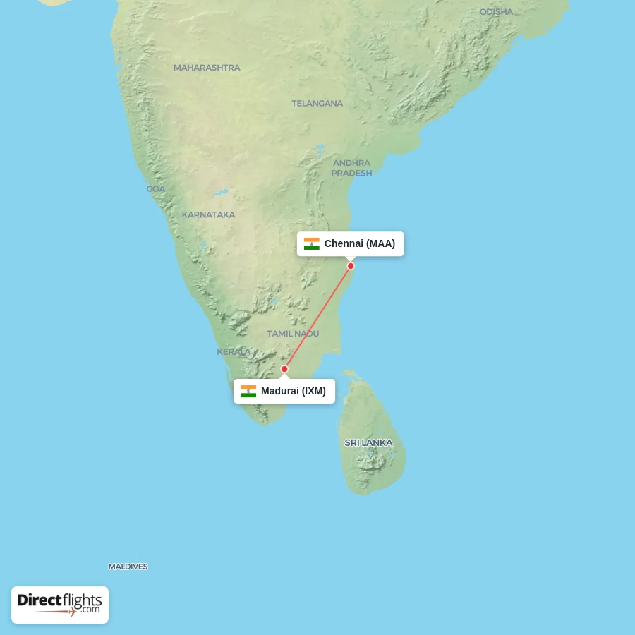 IXM - MAA route map