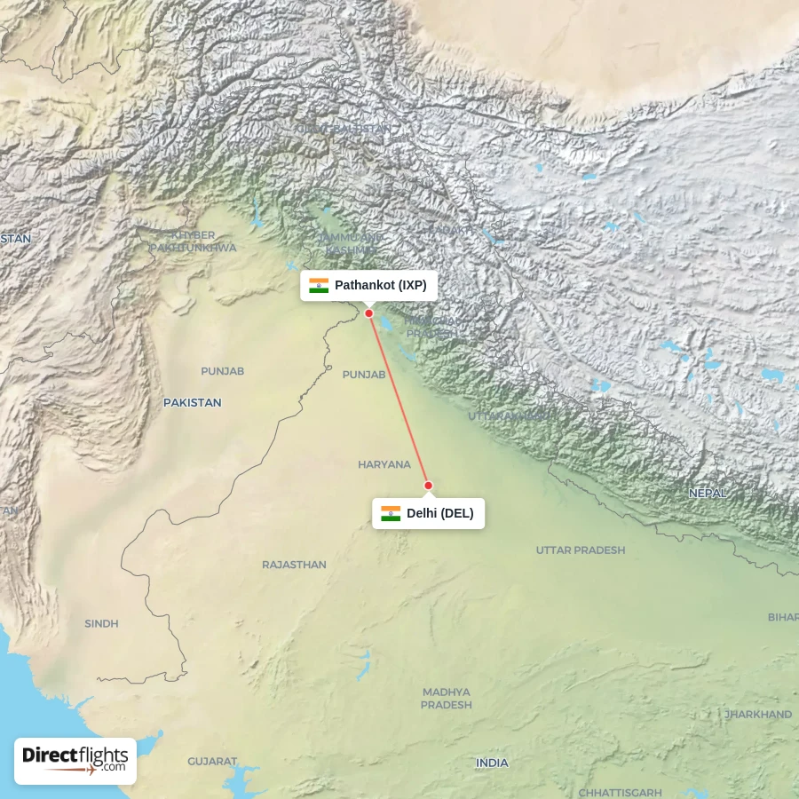 IXP - DEL route map