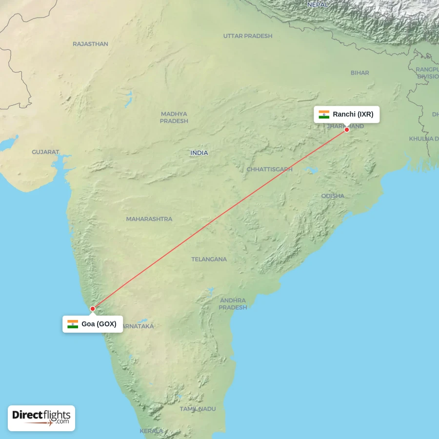 IXR - GOX route map