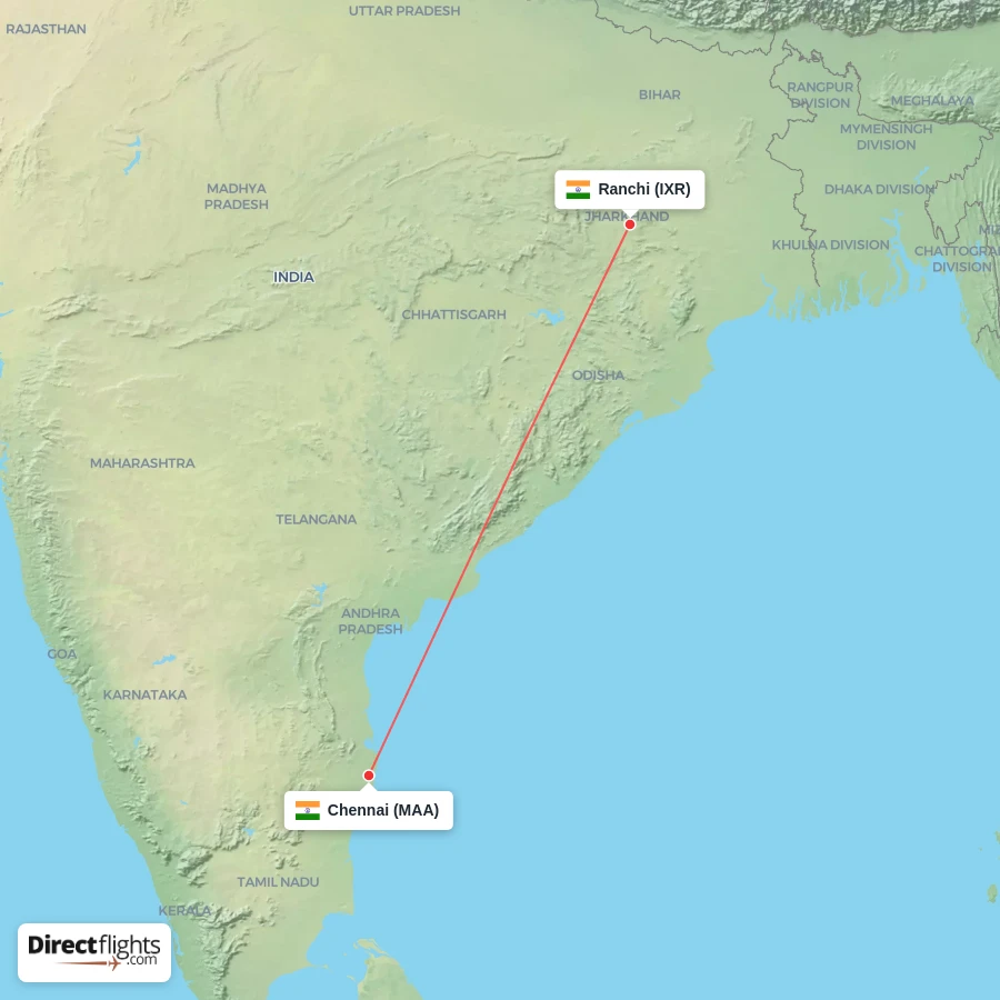 IXR - MAA route map
